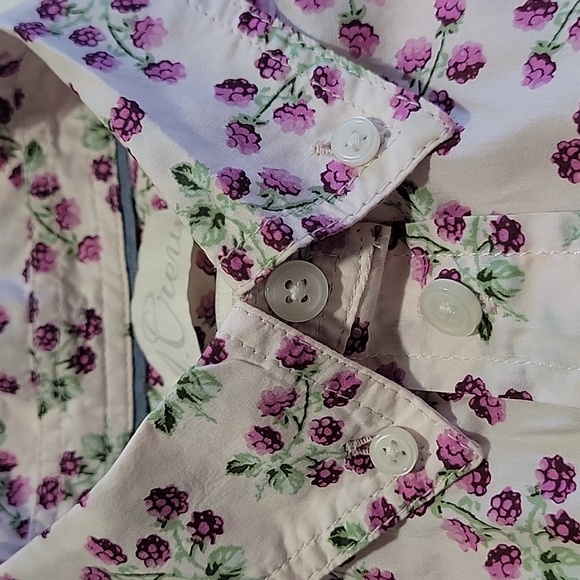 J. Crew 100% Cotton Light Pink Floral Button Down Shirt - Picture 14 of 15